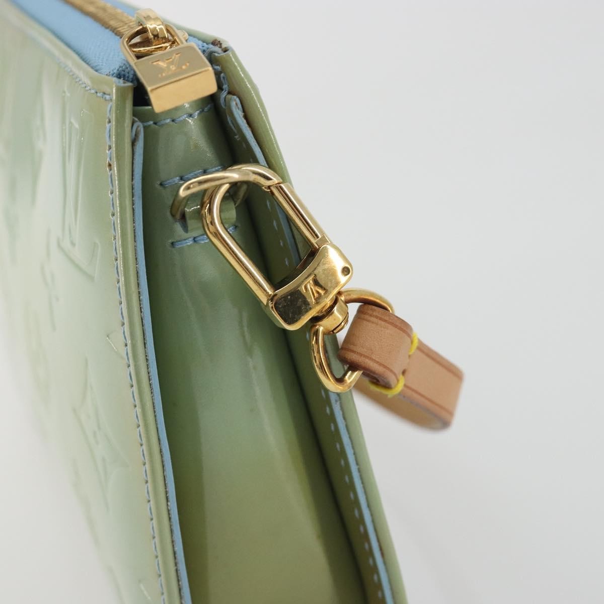 Louis Vuitton Lexington Pochette Monogram Vernis, Blue, Patent Leather, Clutch