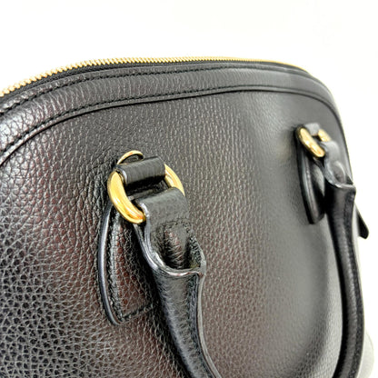 Gucci Dome Bowler GG Suede, Black, Leather, Handbag