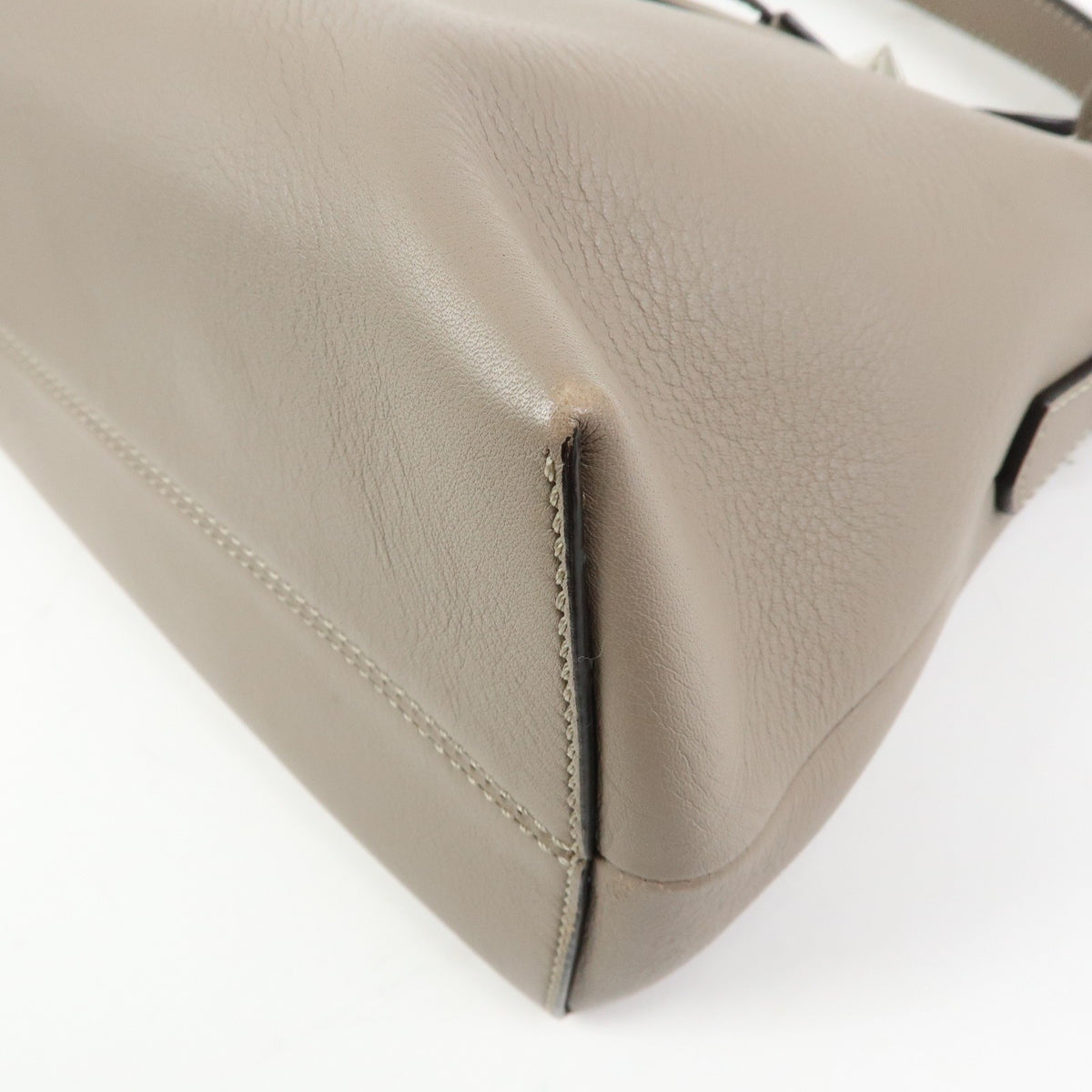 Fendi By The Way Satchel Leather, Beige, Leather, Handbag