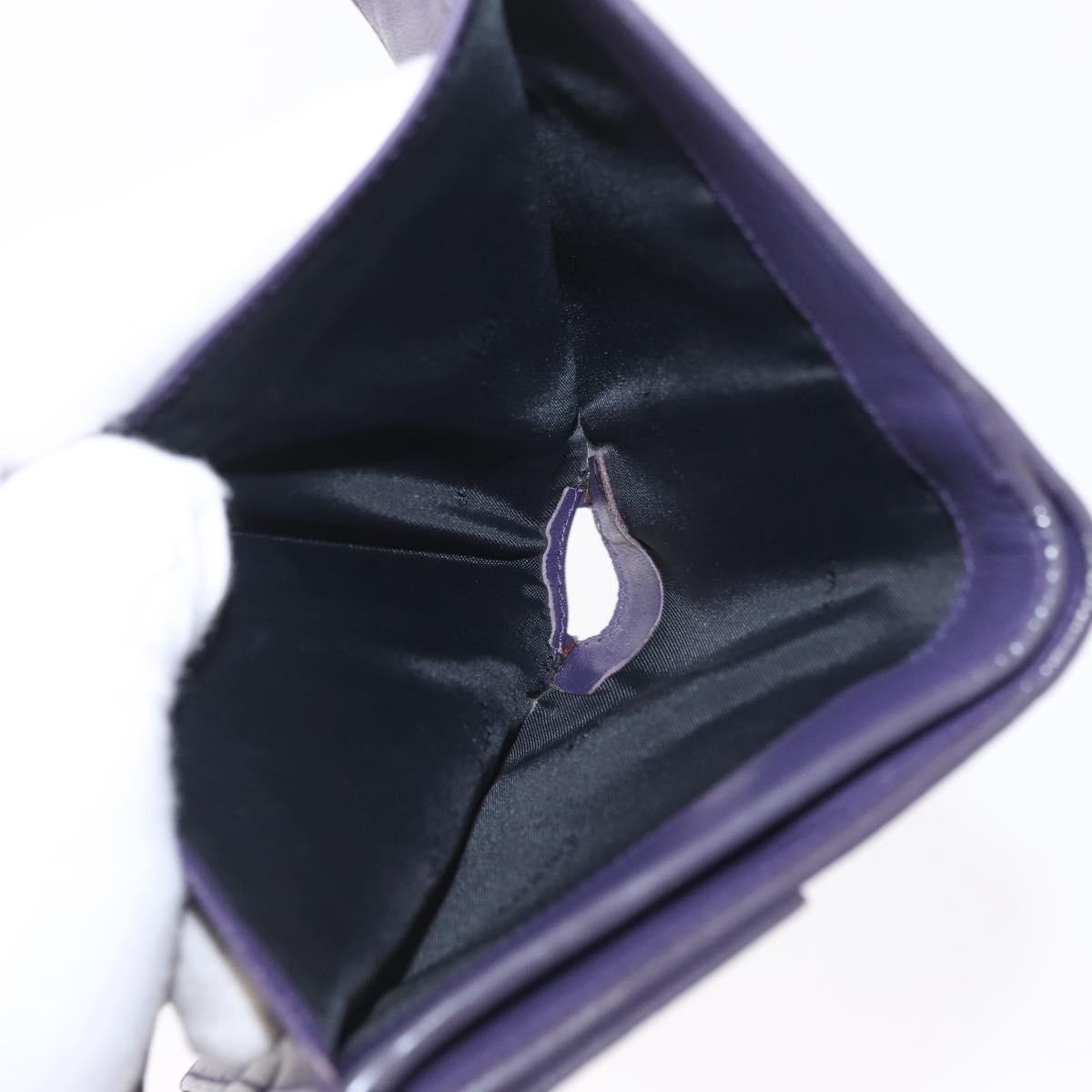 Loewe Anagram Trifold Flap Leather, Purple, Leather, Wallet