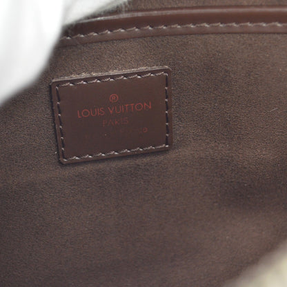 Louis Vuitton Pochette Saint Louis Damier, Brown, Canvas, Clutch