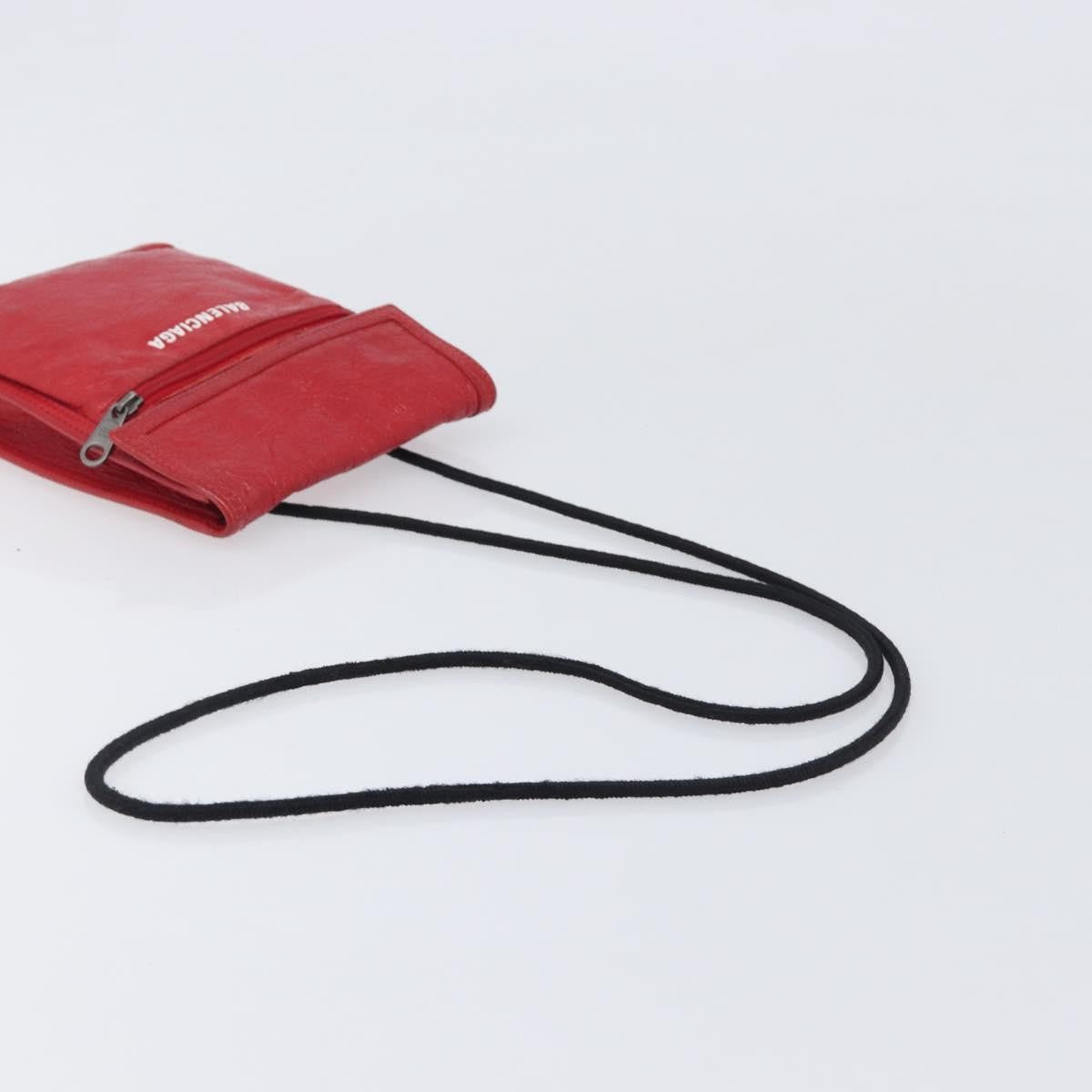 Balenciaga Explorer Leather, Red, Leather, Crossbody Bag