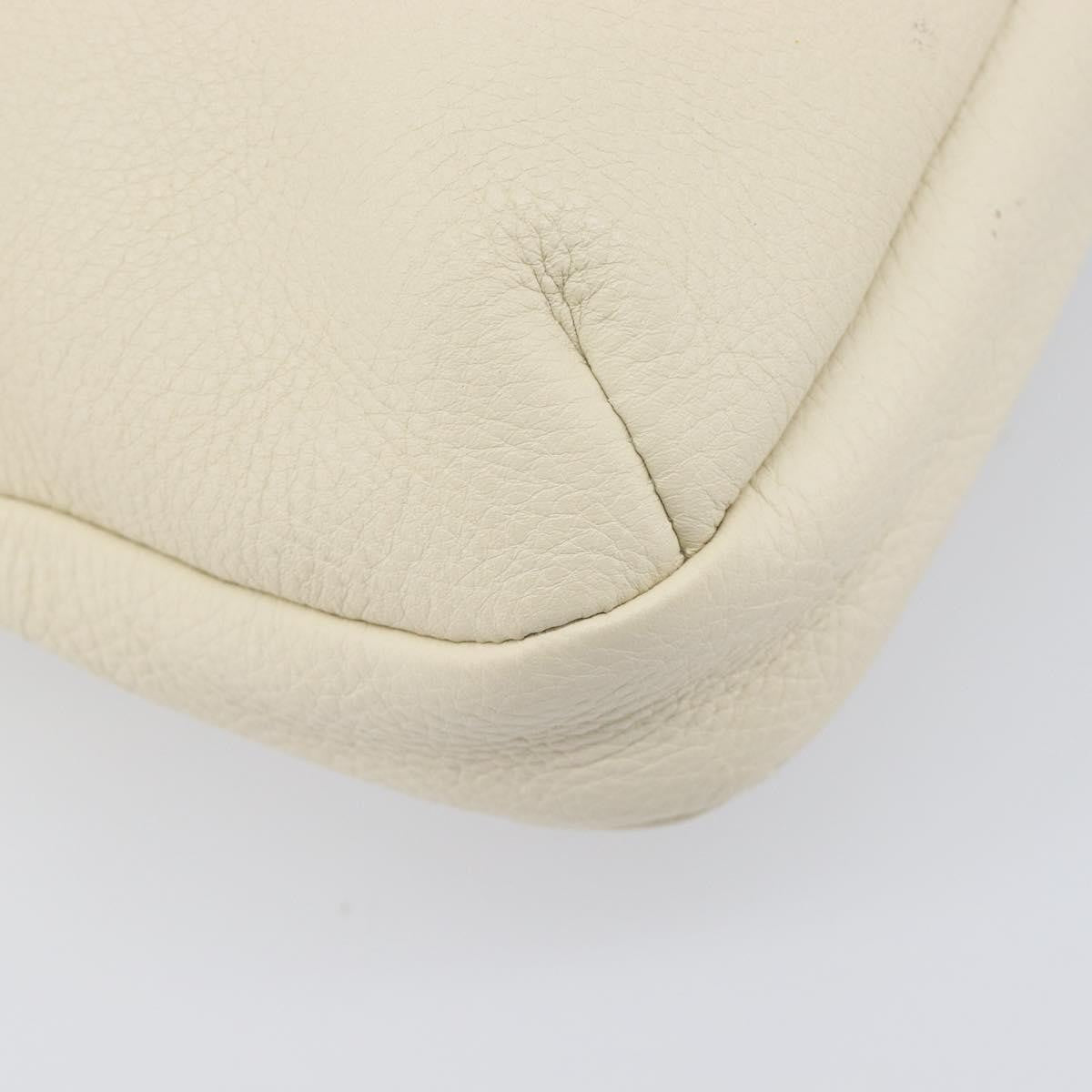 Salvatore Ferragamo Gancini Leather, Beige, Leather, Crossbody Bag
