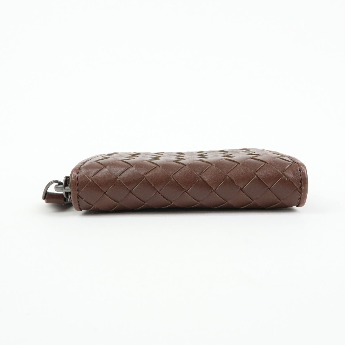 Bottega Veneta Zip Coin Purse Intrecciato Nappa, Brown, Leather, Clutch