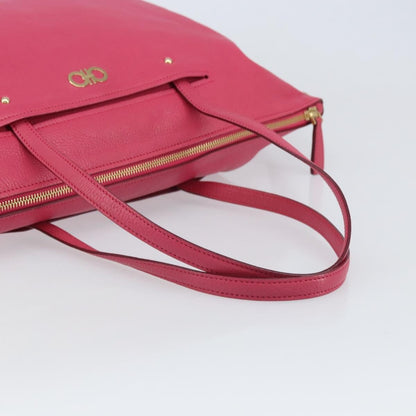 Salvatore Ferragamo Gancini Tote Leather, Pink, Leather, Tote Bag