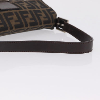Fendi Baguette Zucca Canvas, Brown, Canvas, Handbag
