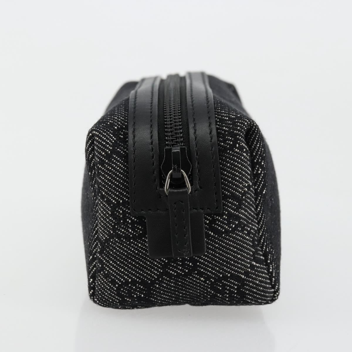 Gucci Zip Pouch GG Coated Canvas, Black, Canvas, Clutch