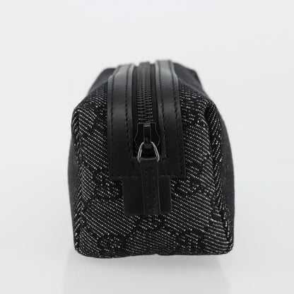 Gucci Zip Pouch GG Coated Canvas, Black, Canvas, Clutch
