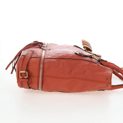Chloe Paddington Leather, Orange, Leather, Tote Bag