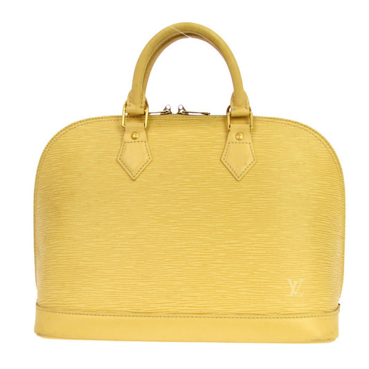 Louis Vuitton Alma Epi Leather, Yellow, Leather, Handbag