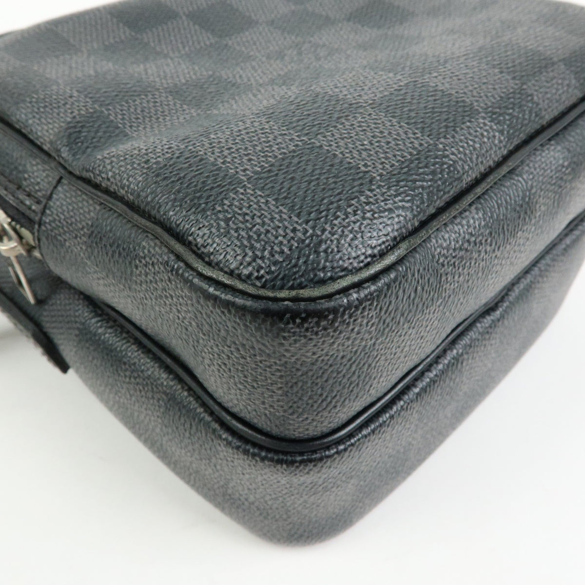 Louis Vuitton Rem Damier Graphite, Black, Canvas, Handbag