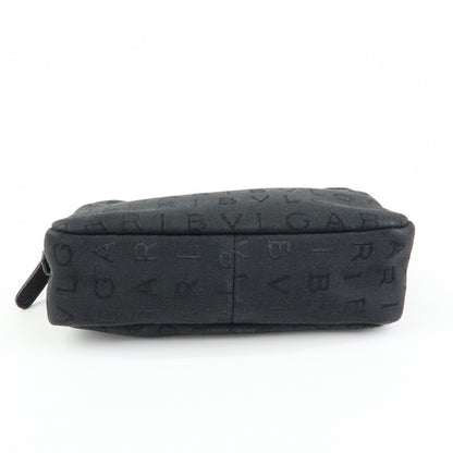 Bvlgari Pouch Canvas, Black, Canvas, Clutch