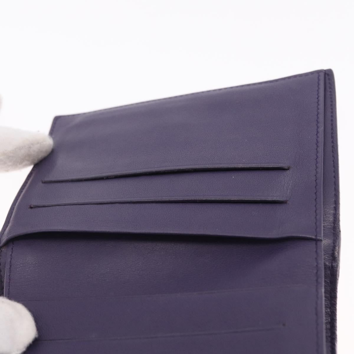 Loewe Anagram Trifold Flap Leather, Purple, Leather, Wallet