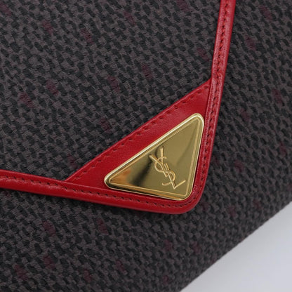 Saint Laurent Vintage Clutch Canvas, Gray, Canvas, Clutch