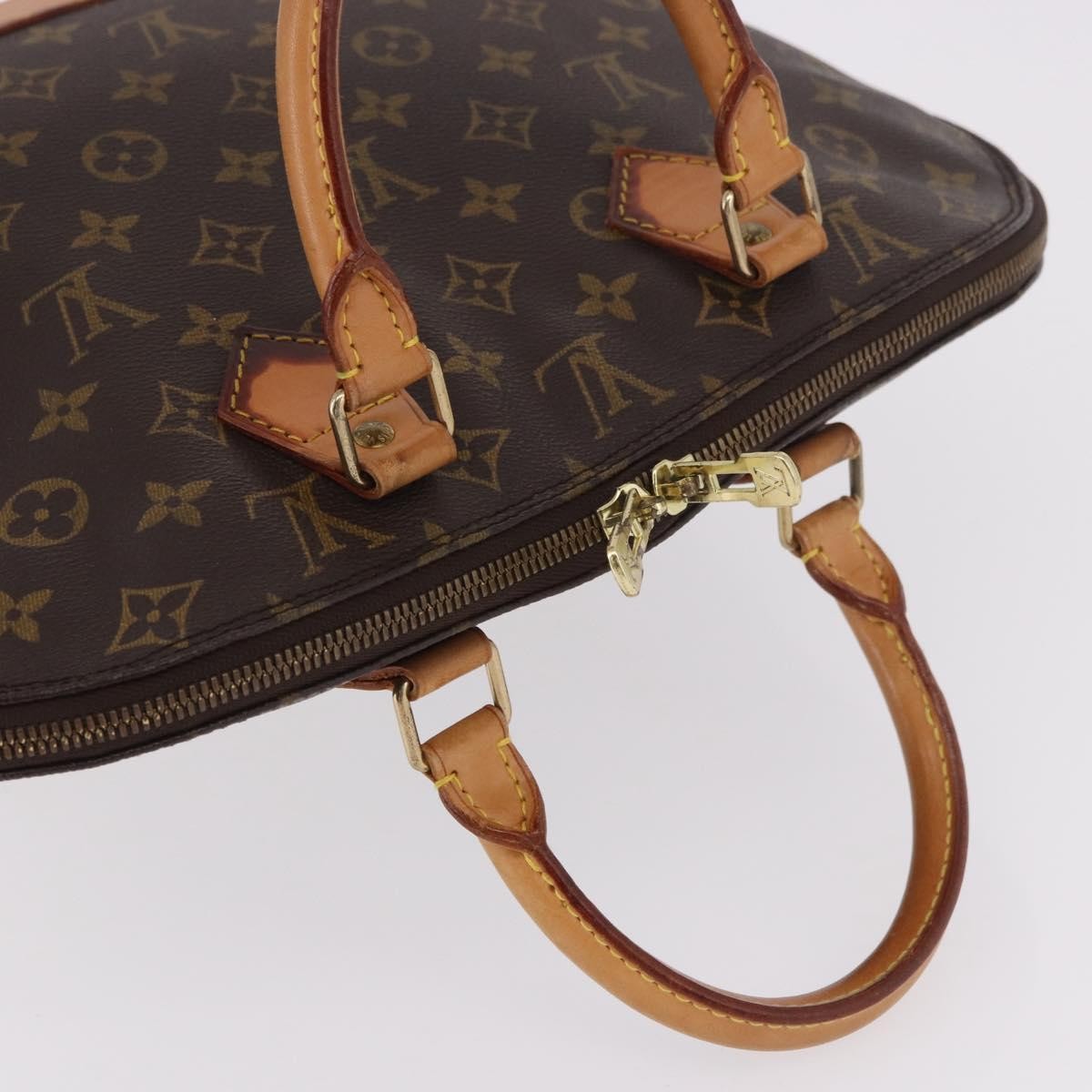 Louis Vuitton Vintage Alma Monogram Canvas, Brown, Canvas, Handbag