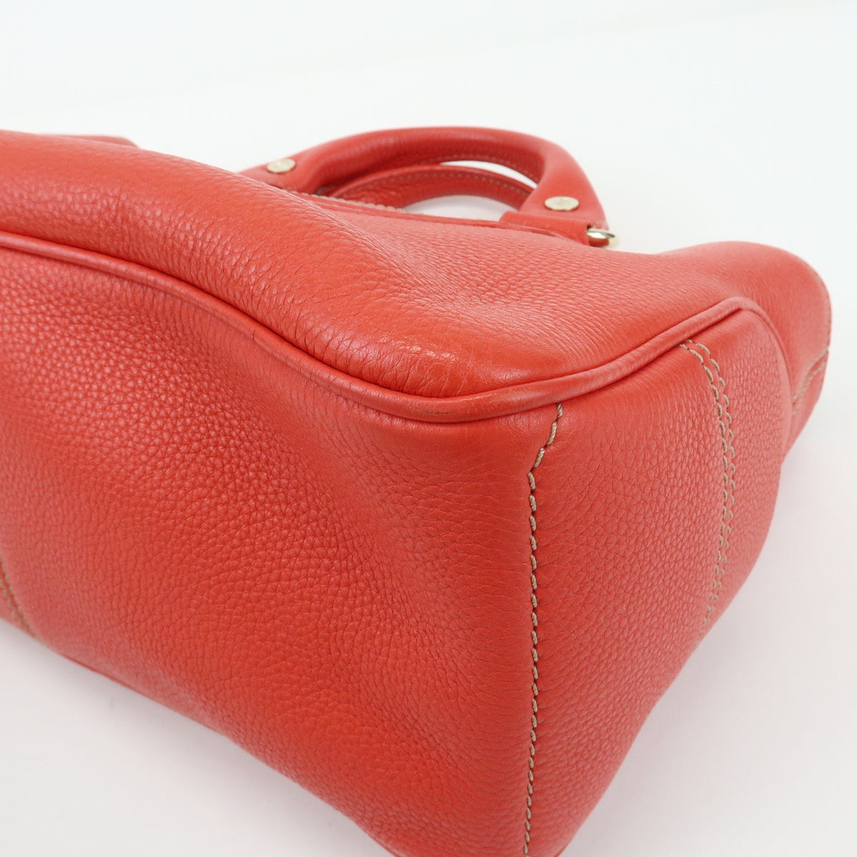 Celine Boogie Calfskin, Red, Leather, Handbag