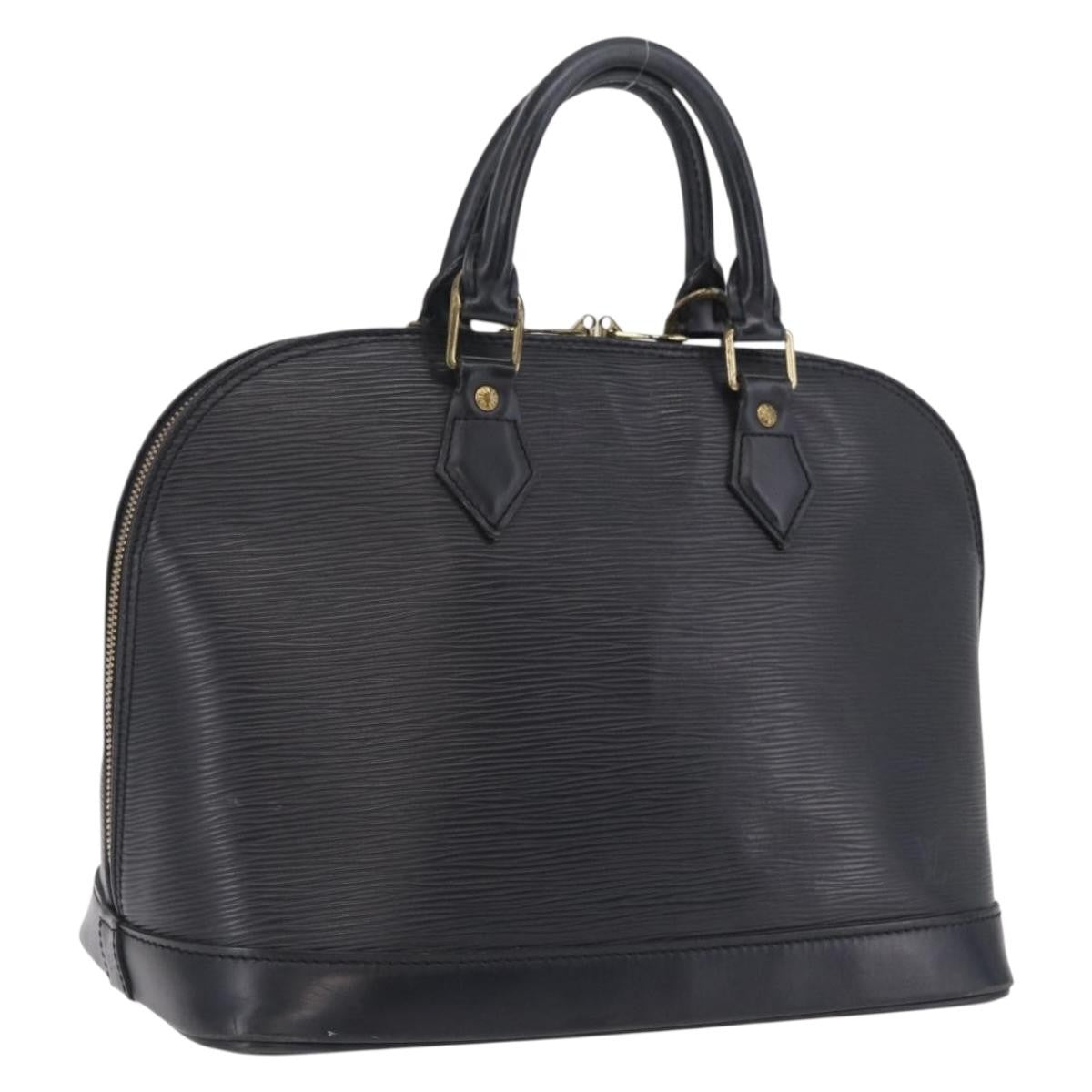 Louis Vuitton Alma Epi Leather, Black, Leather, Handbag