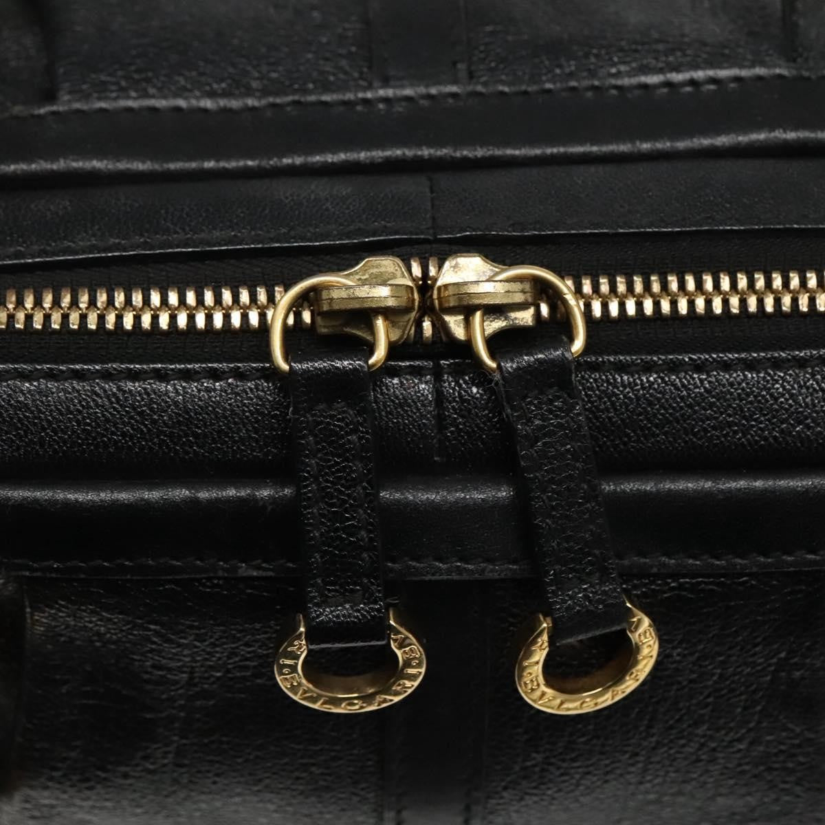 Bvlgari Chandra Leather, Black, Leather, Shoulder Bag