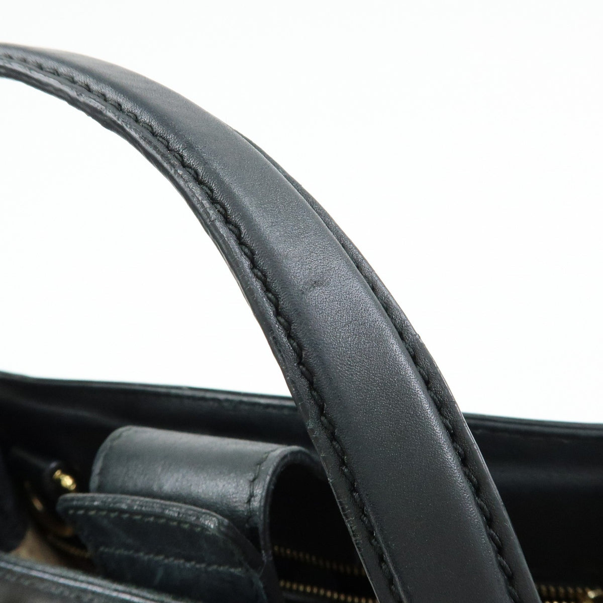 Gucci Sylvie Top Handle Leather, Black, Leather, Handbag