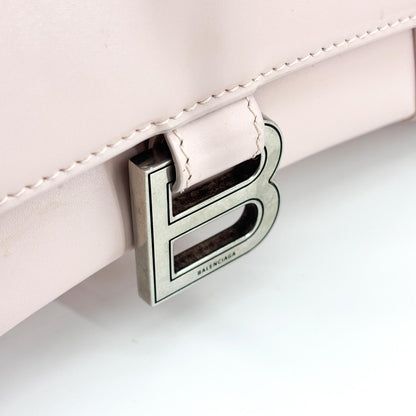 Balenciaga Hourglass Top Handle Leather, Pink, Leather, Handbag