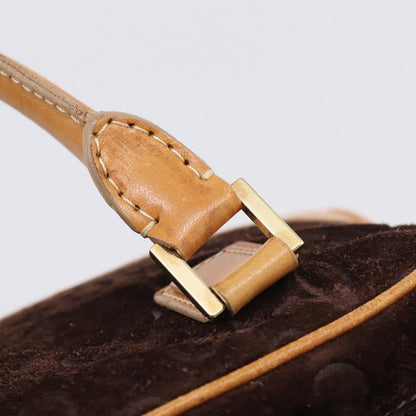 Celine C Macadam Suede and Leather, Brown, Suede, Handbag