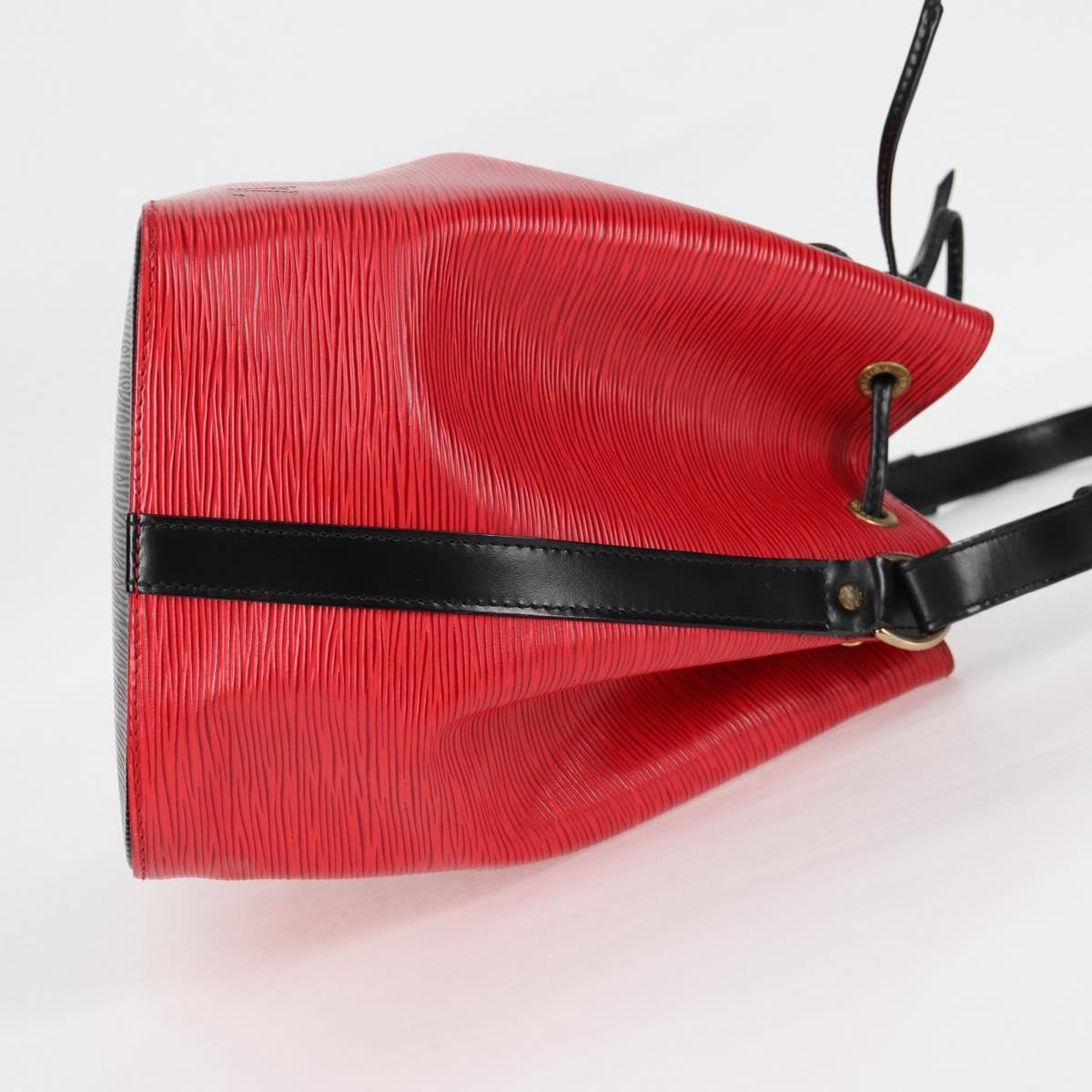 Louis Vuitton Bicolor Petit Noe Epi Leather, Red, Leather, Handbag
