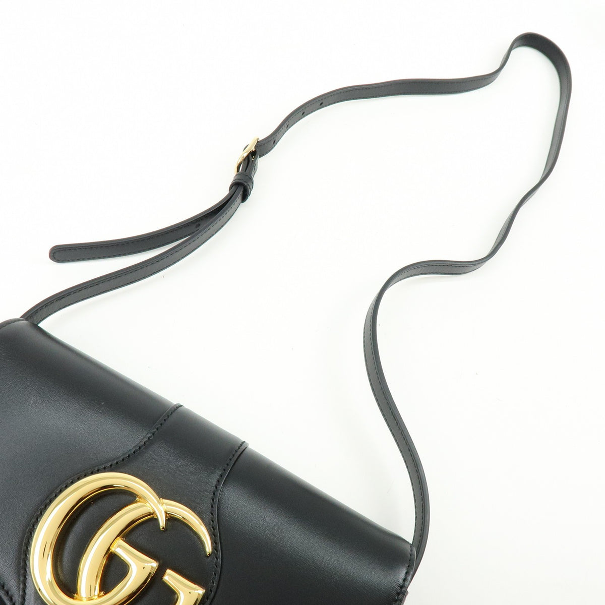 Gucci Arli Leather, Black, Leather, Shoulder Bag