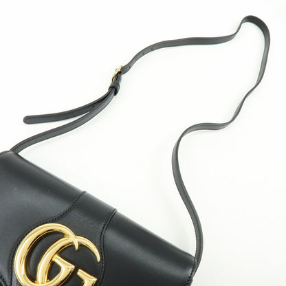 Gucci Arli Leather, Black, Leather, Shoulder Bag