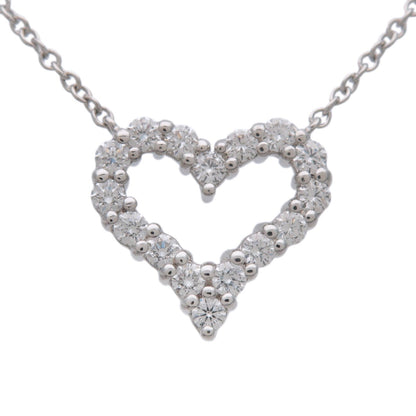 Tiffany & Co. Heart Pendant Platinum with Diamonds, Silver, Platinum, Necklace