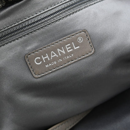 Chanel Funny Tweed Bon Bon Tote Lambskin, Burgundy, Leather, Tote Bag