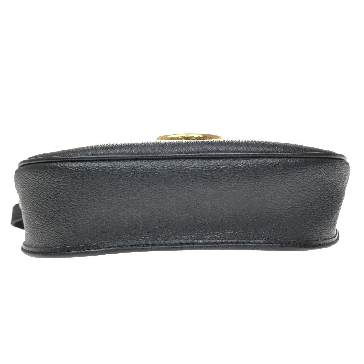Christian Dior Vintage Honeycomb Flap Coated Canvas, Black, Canvas, Shoulder Bag