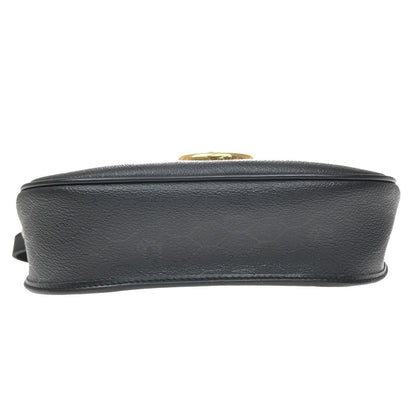 Christian Dior Vintage Honeycomb Flap Coated Canvas, Black, Canvas, Shoulder Bag