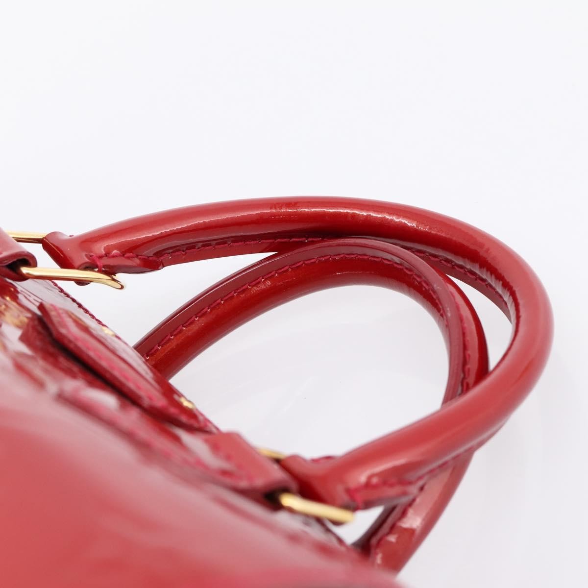 Louis Vuitton Montana Monogram Vernis, Red, Patent Leather, Handbag