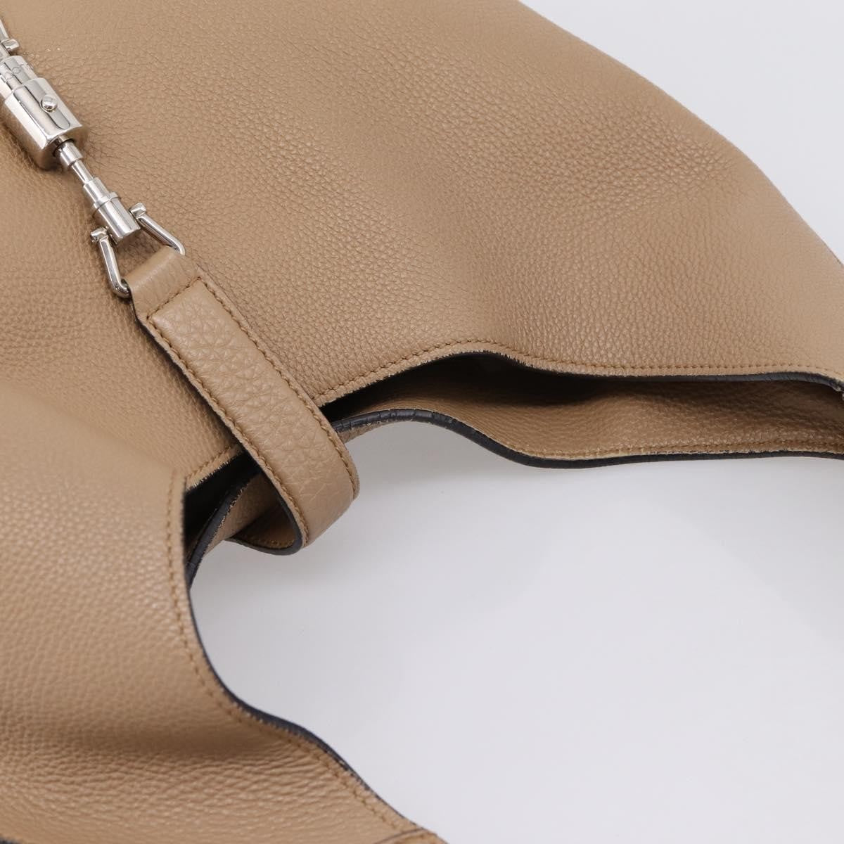 Gucci Jackie Soft Hobo Leather, Beige, Leather, Shoulder Bag