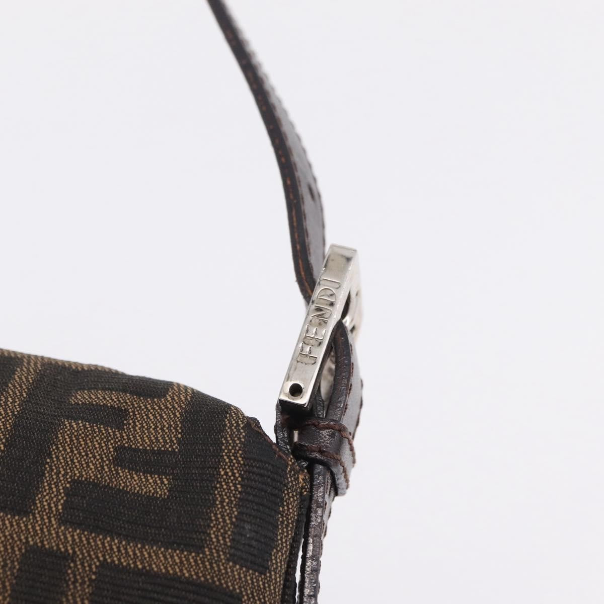 Fendi Baguette Zucca Canvas, Brown, Canvas, Handbag