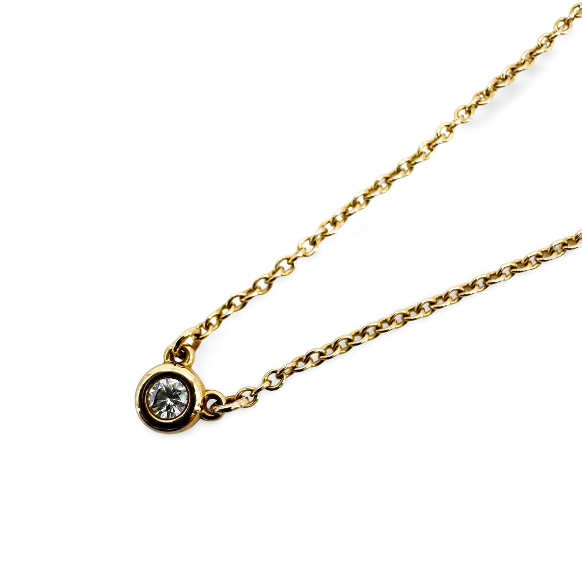 Tiffany & Co. Elsa Peretti Diamonds By The Yard Pendant 18K Yellow Gold with Diamond, Gold, Yellow Gold, Necklace