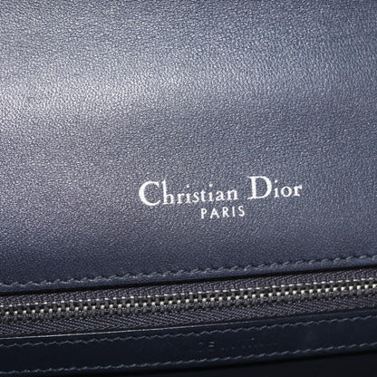 Christian Dior Diorama Flap Patent, Silver, Patent Leather, Handbag