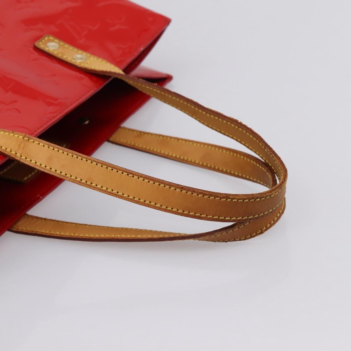 Louis Vuitton Reade Monogram Vernis, Red, Patent Leather, Handbag