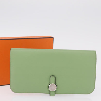 Hermes Dogon Recto Verso Leather, Green, Leather, Wallet