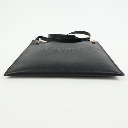 Valentino Garavani Vintage Leather, Black, Leather, Shoulder Bag