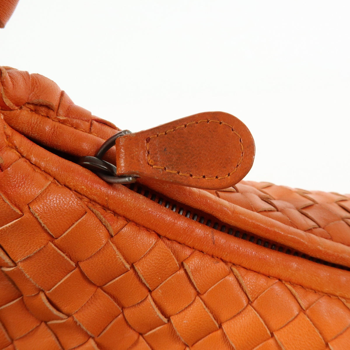 Bottega Veneta Veneta Hobo Intrecciato Nappa, Orange, Leather, Shoulder Bag