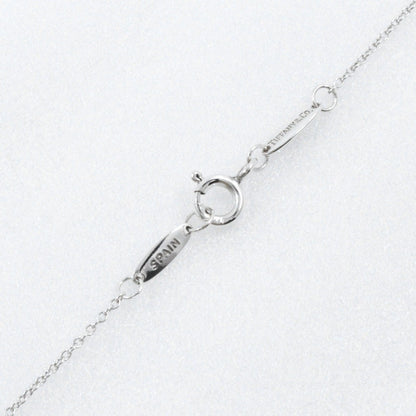 Tiffany & Co. Elsa Peretti Open Heart Pendant Sterling Silver with Diamond, Silver, Silver, Necklace