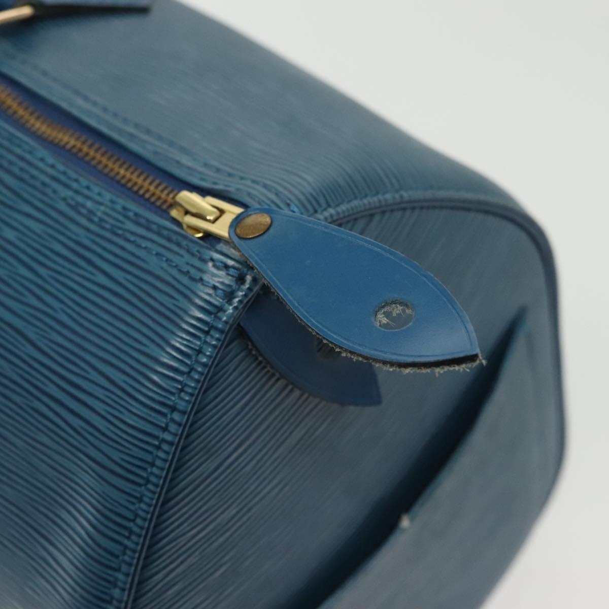 Louis Vuitton Speedy Handbag Epi Leather, BLUE, LEATHER, Handbag