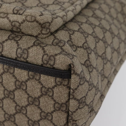 Gucci Vintage Front Pocket Tote GG Coated Canvas with Leather, Beige, Canvas, Tote Bag