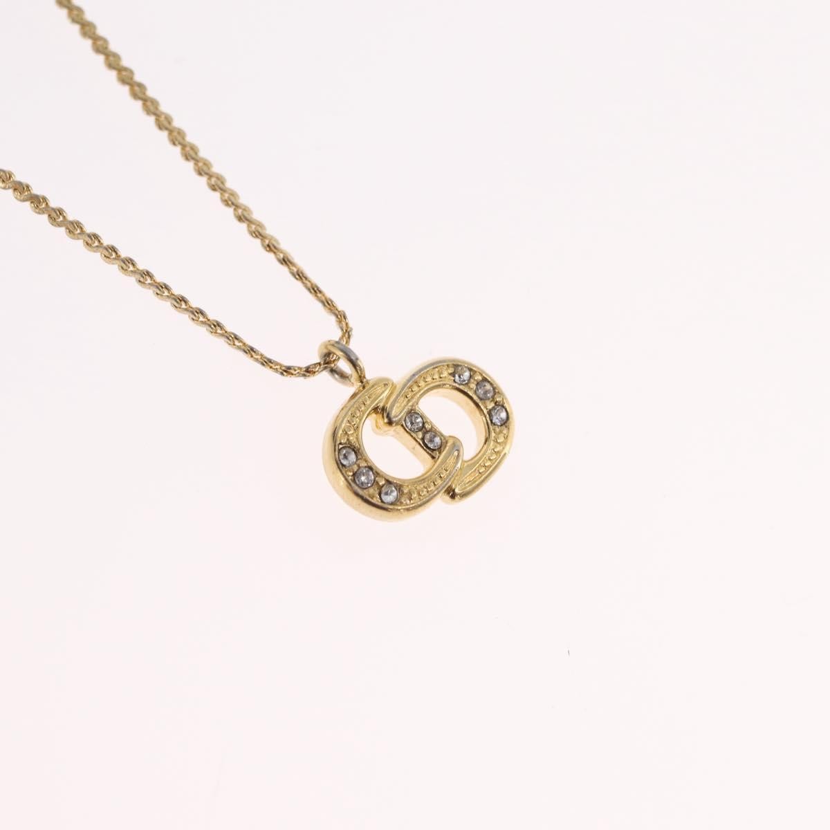 Christian Dior CD Pendant Metal, Gold, Metal, Necklace