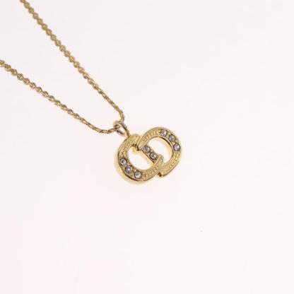 Christian Dior CD Pendant Metal, Gold, Metal, Necklace