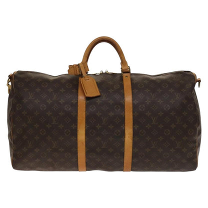 Louis Vuitton Keepall Bag Monogram Canvas, BROWN, CANVAS, Travel bag