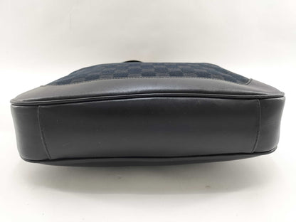 Gucci Bamboo Top Handle GG Canvas, Navy, Canvas, Handbag