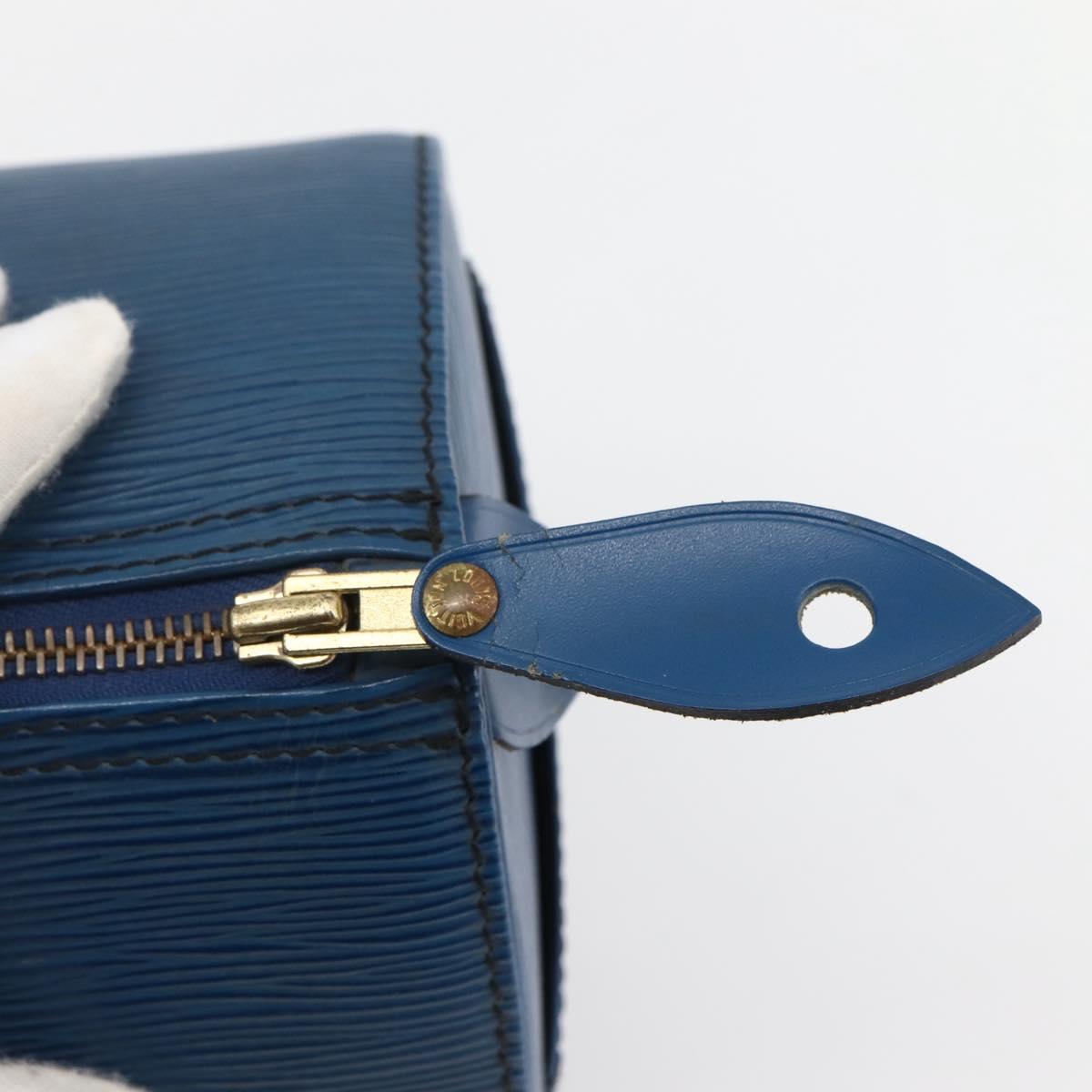 Louis Vuitton Speedy Handbag Epi Leather, BLUE, LEATHER, Handbag