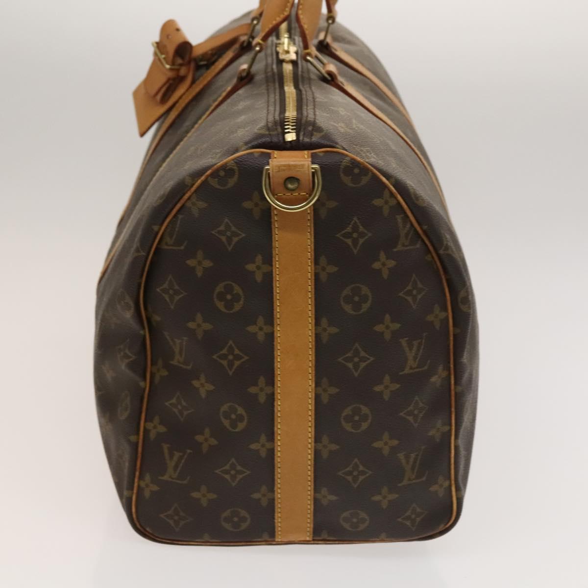 Louis Vuitton Keepall Bandouliere Bag Monogram Canvas, BROWN, CANVAS, Travel bag